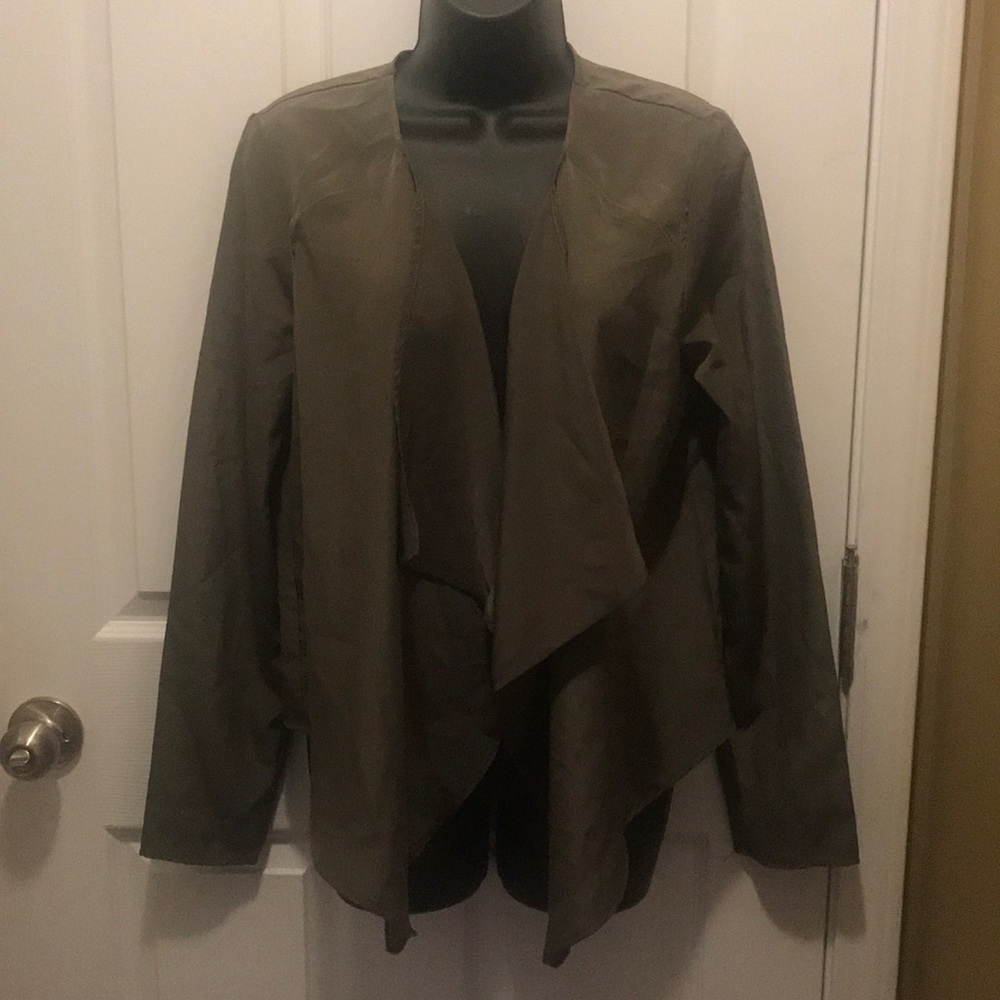Olive Green Fringe Blazer